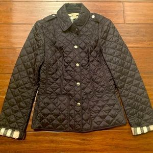 Burberry Black Quilted Jacket Size XS